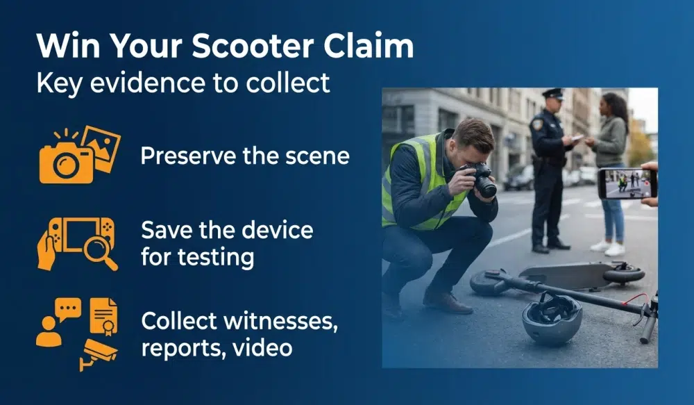 Win Your Scooter Claim — Key evidence to collect