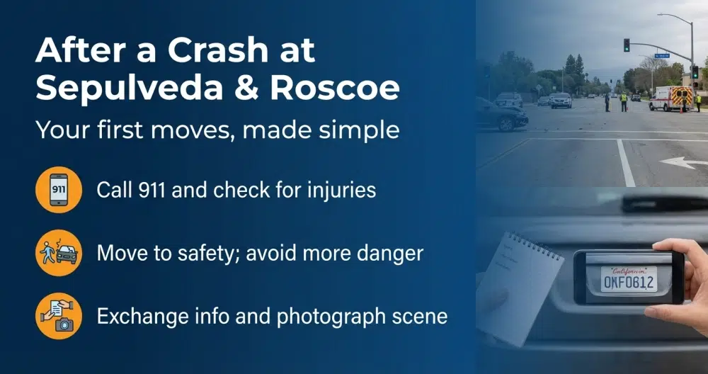 After a Crash at Sepulveda & Roscoe infographic