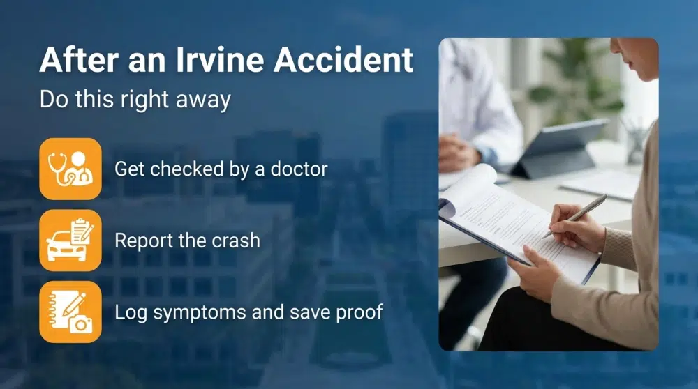 After an Irvine Accident — Do this right away