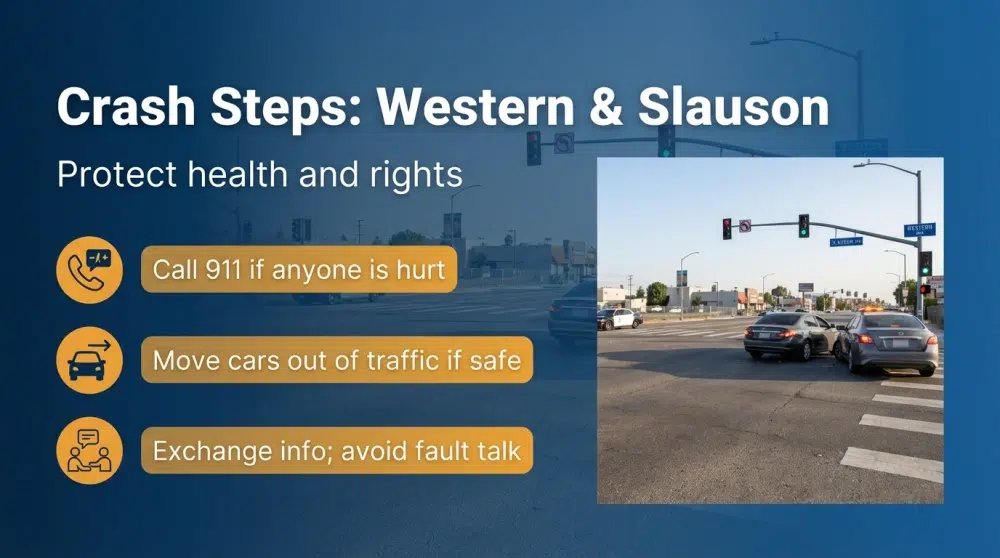Crash Steps: Western & Slauson - Protect health and rights