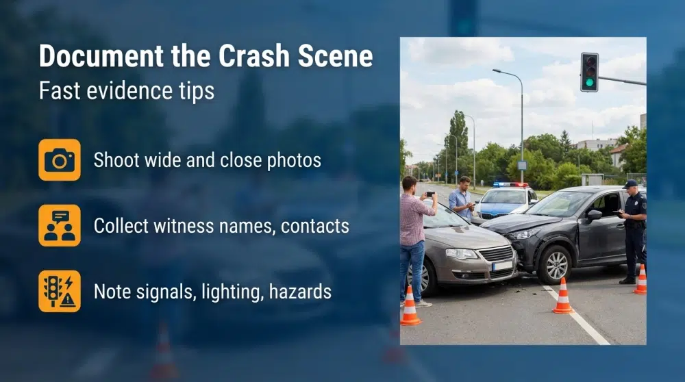 Document the Crash Scene infographic