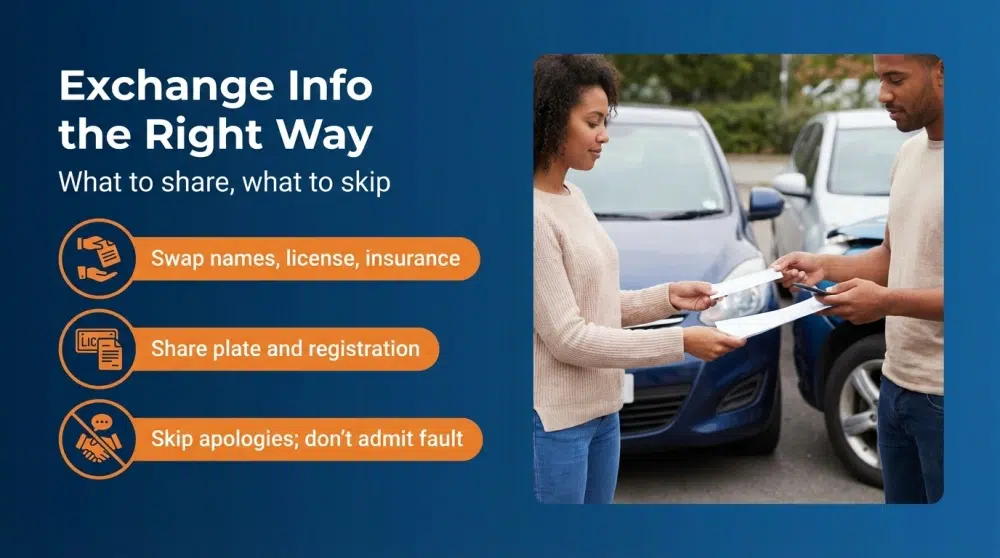 Exchange Info the Right Way infographic