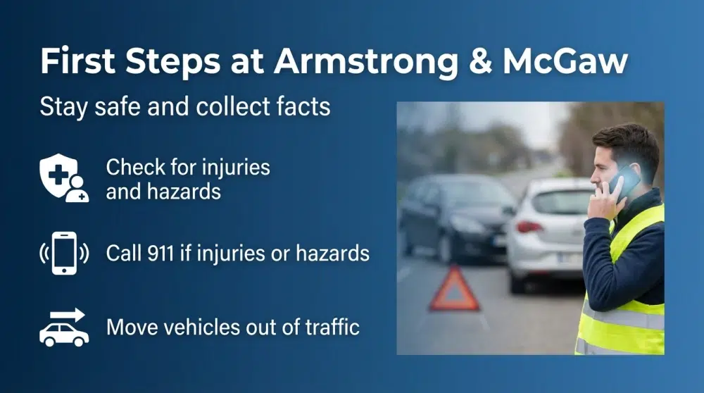 First Steps at Armstrong & McGaw - Stay safe and collect facts