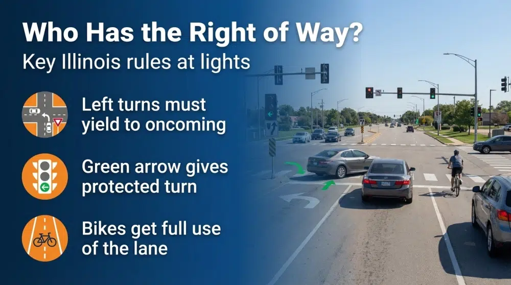 Infographic: Who Has the Right of Way? Key Illinois rules at lights