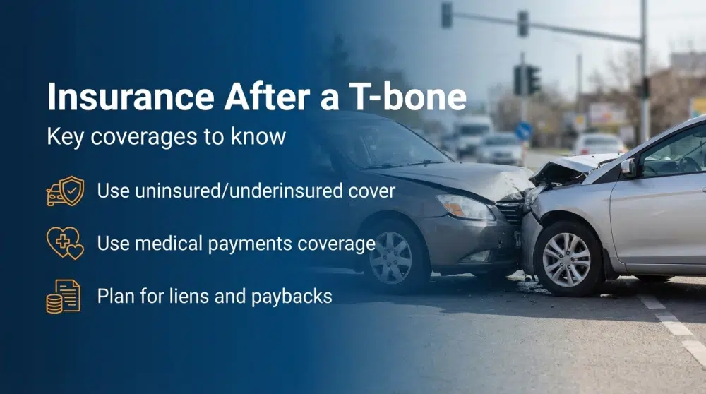 Insurance After a T-bone infographic