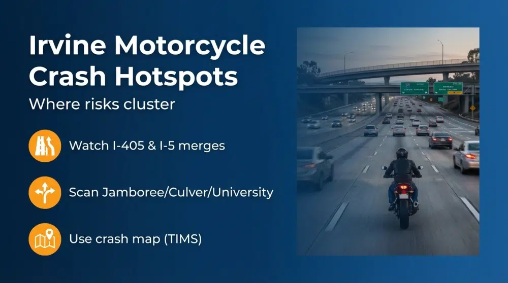 Irvine Motorcycle Crash Hotspots - Where risks cluster