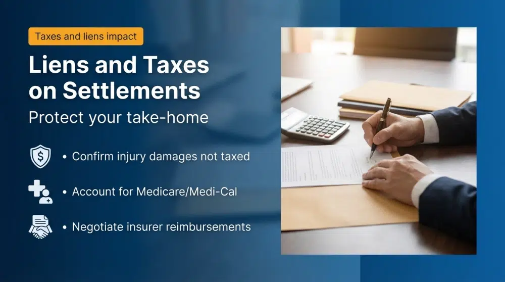 Liens and Taxes on Settlements infographic