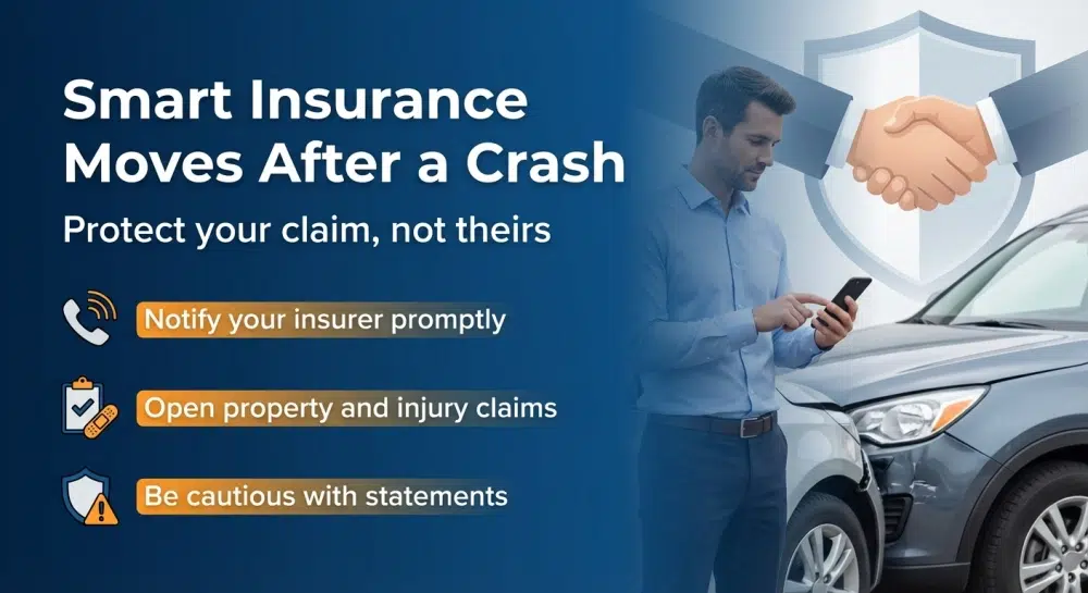 Smart Insurance Moves After a Crash infographic