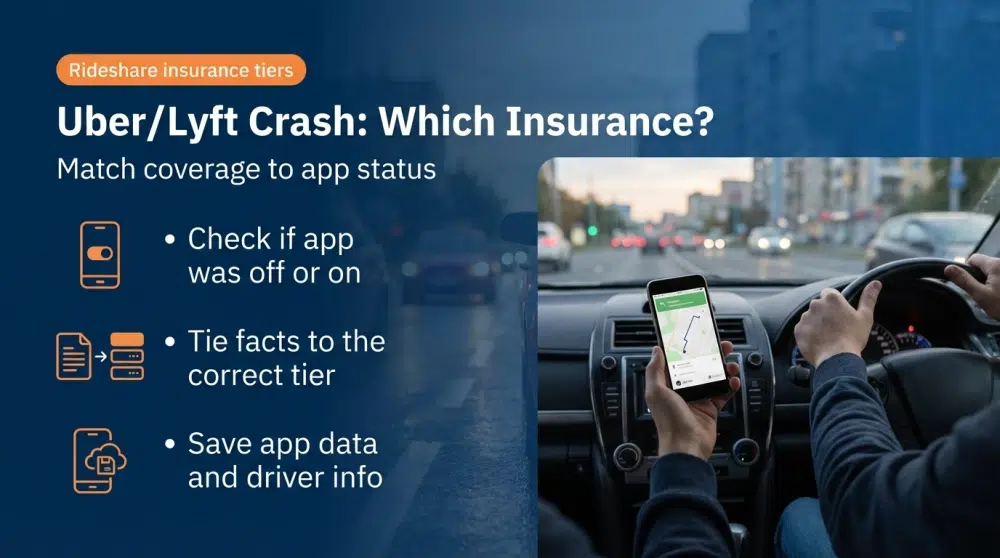 Uber/Lyft Crash: Which Insurance? - Match coverage to app status