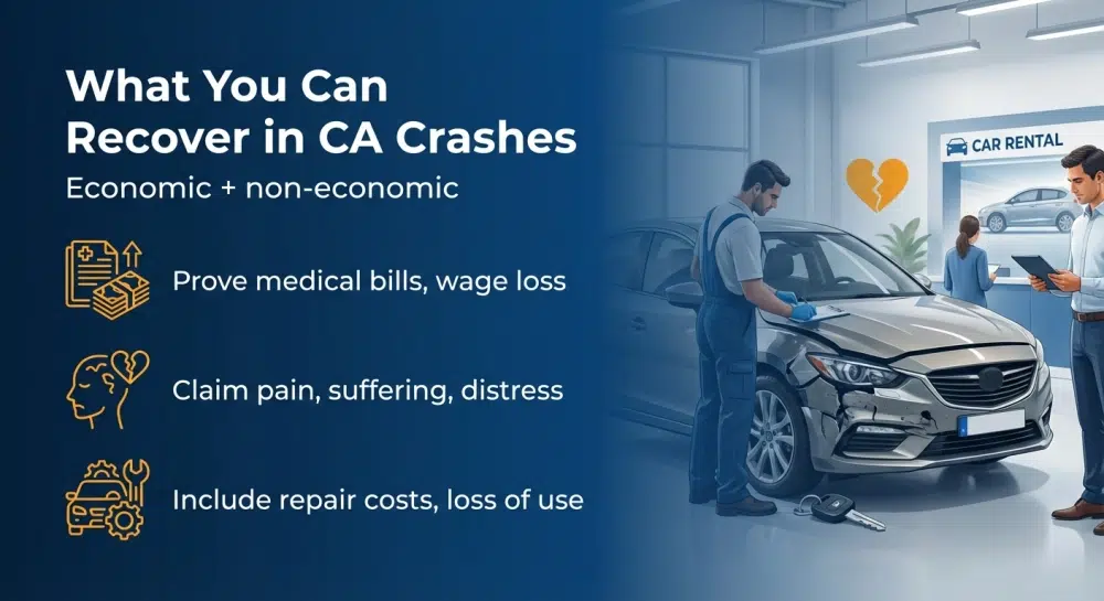 What You Can Recover in CA Crashes — Economic + non-economic
