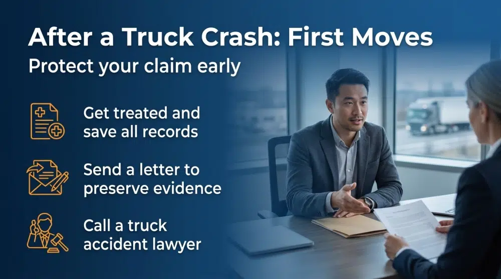 After a Truck Crash: First Moves — Protect your claim early