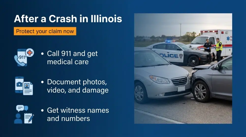 Infographic: After a Crash in Illinois - Protect your claim now