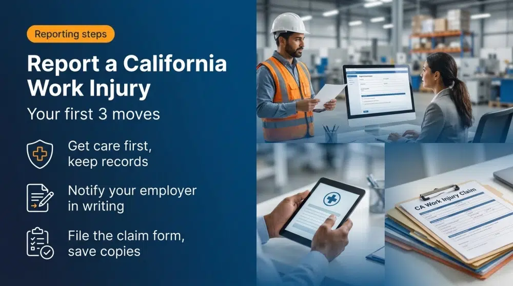 Report a California Work Injury - Your first 3 moves