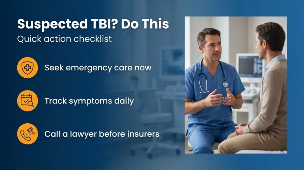 Suspected TBI? Do This — Quick action checklist