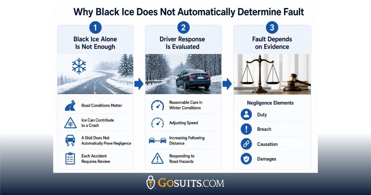 Why isn't black ice automatically treated as an unavoidable accident in Illinois?