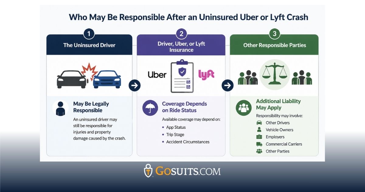 Who is legally responsible when the at-fault driver has no insurance?
