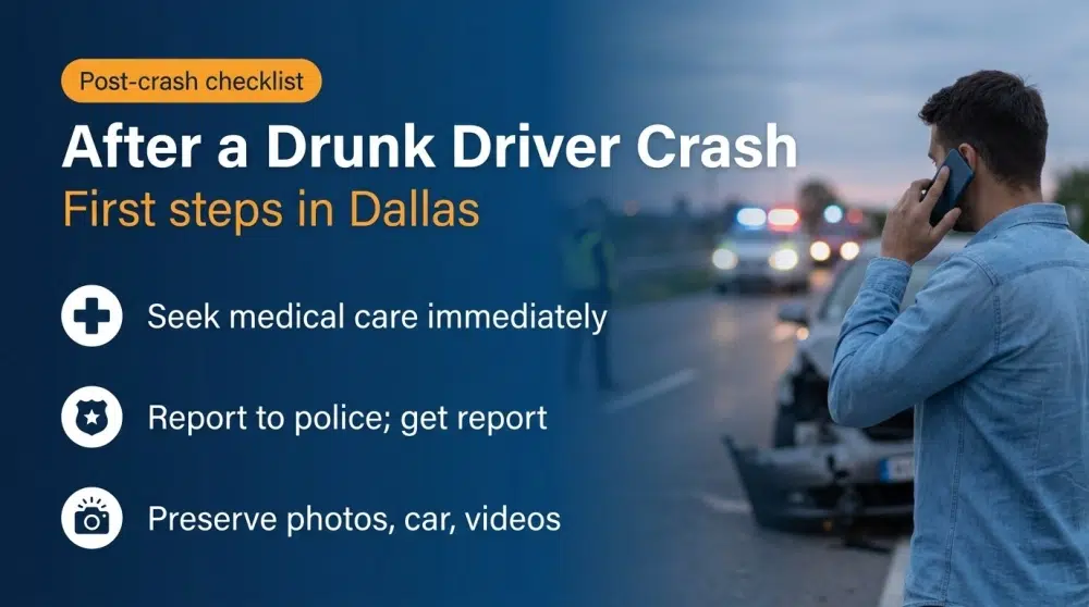 After a Drunk Driver Crash — First steps in Dallas