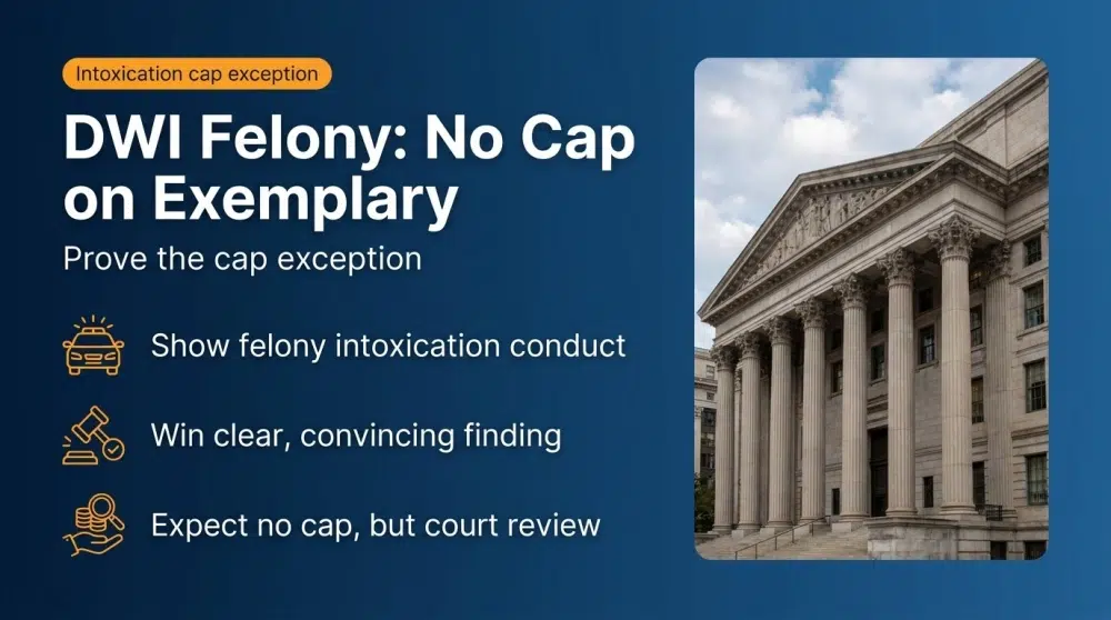 DWI Felony: No Cap on Exemplary infographic