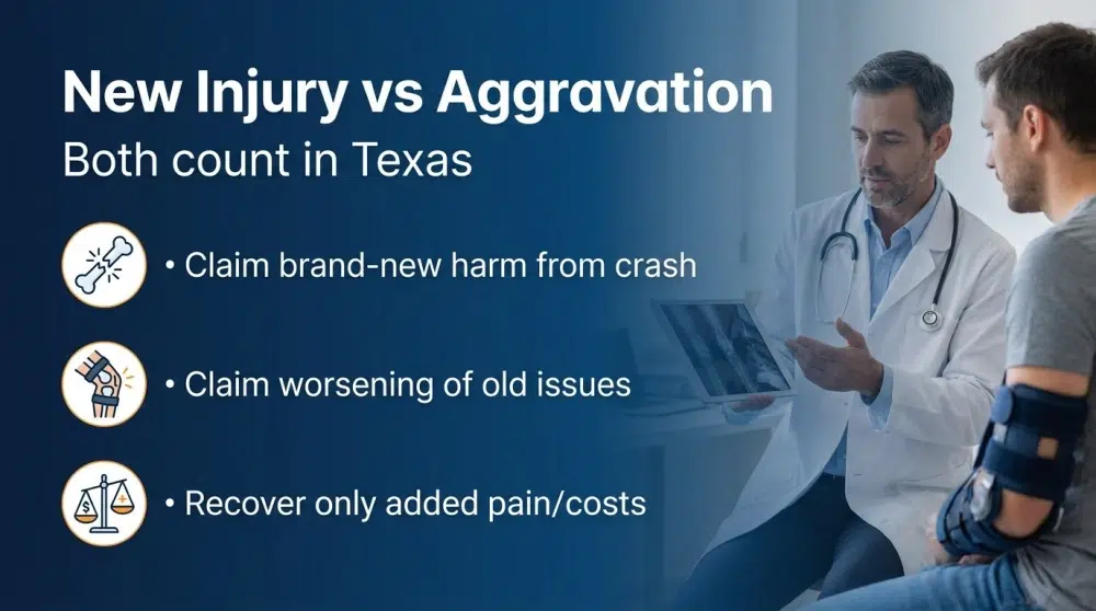 New Injury vs Aggravation infographic