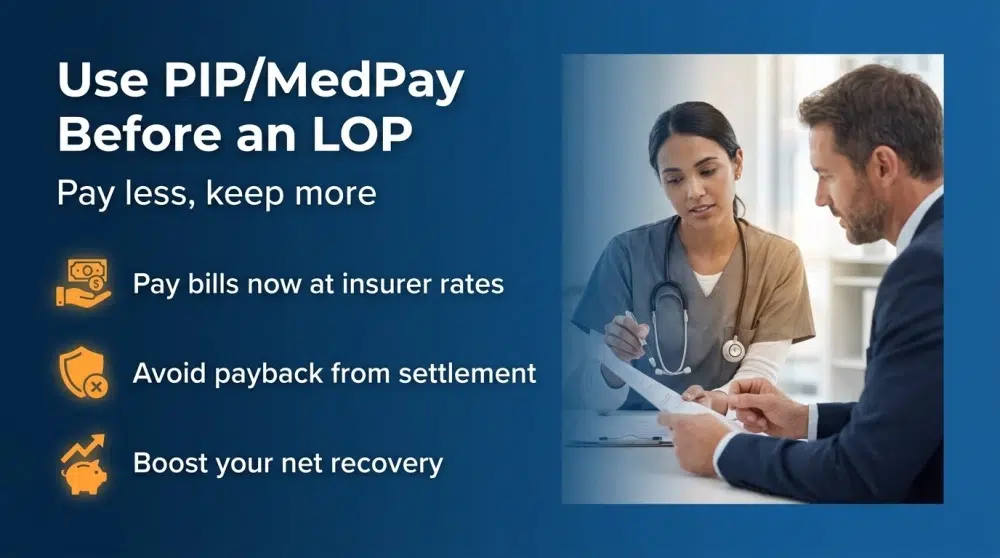 Use PIP/MedPay Before an LOP - Pay less, keep more