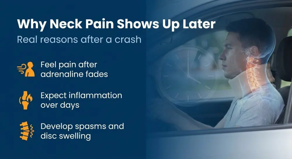 Why Neck Pain Shows Up Later - Real reasons after a crash