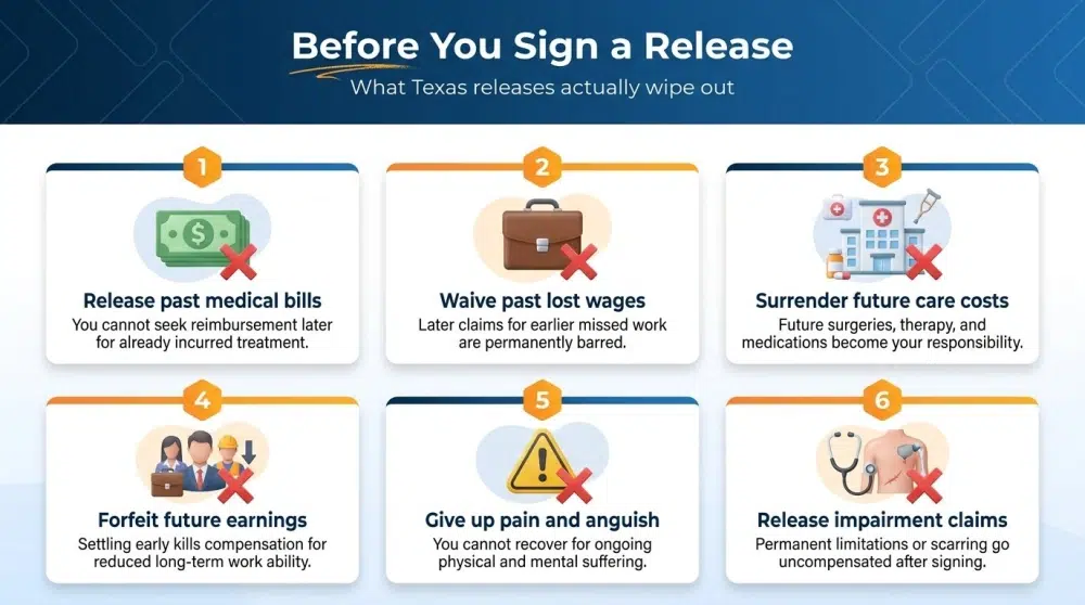 Before You Sign a Release infographic