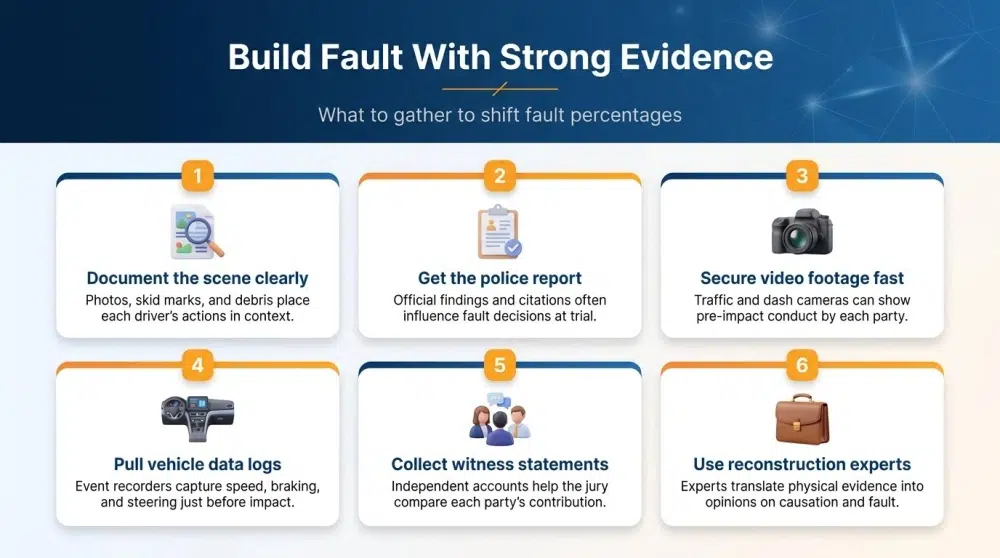 Build Fault With Strong Evidence infographic