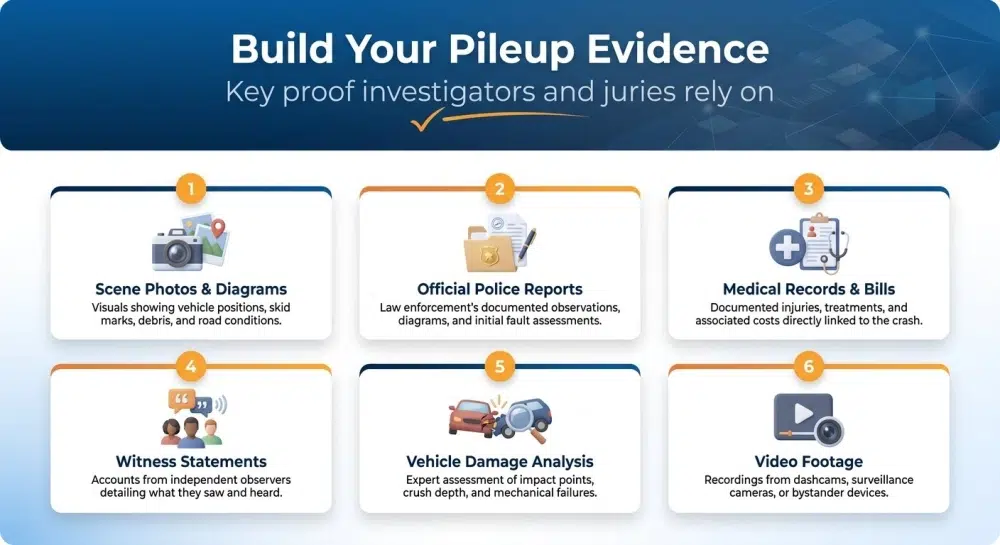 Build Your Pileup Evidence — Key proof investigators and juries rely on