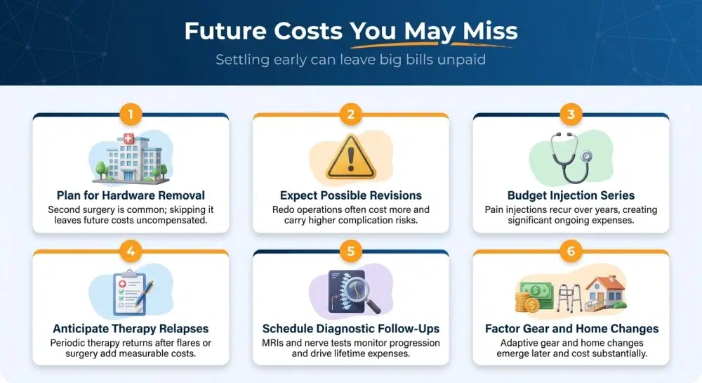 Future Costs You May Miss — Settling early can leave big bills unpaid
