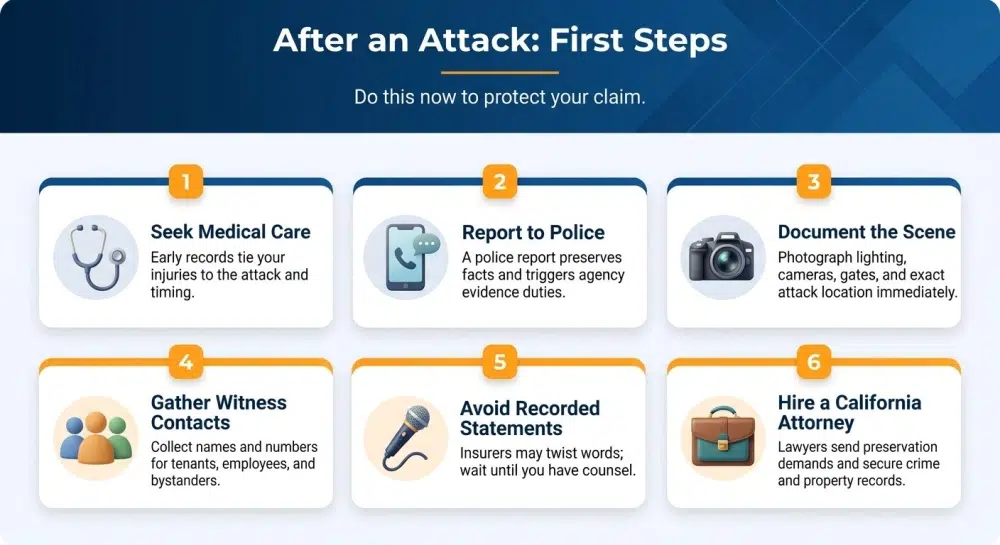 Infographic — After an Attack: First Steps to Protect Your Claim