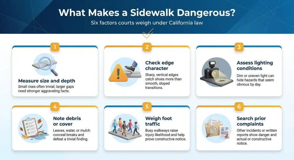Infographic: What Makes a Sidewalk Dangerous? — Surrounding-Circumstances Test