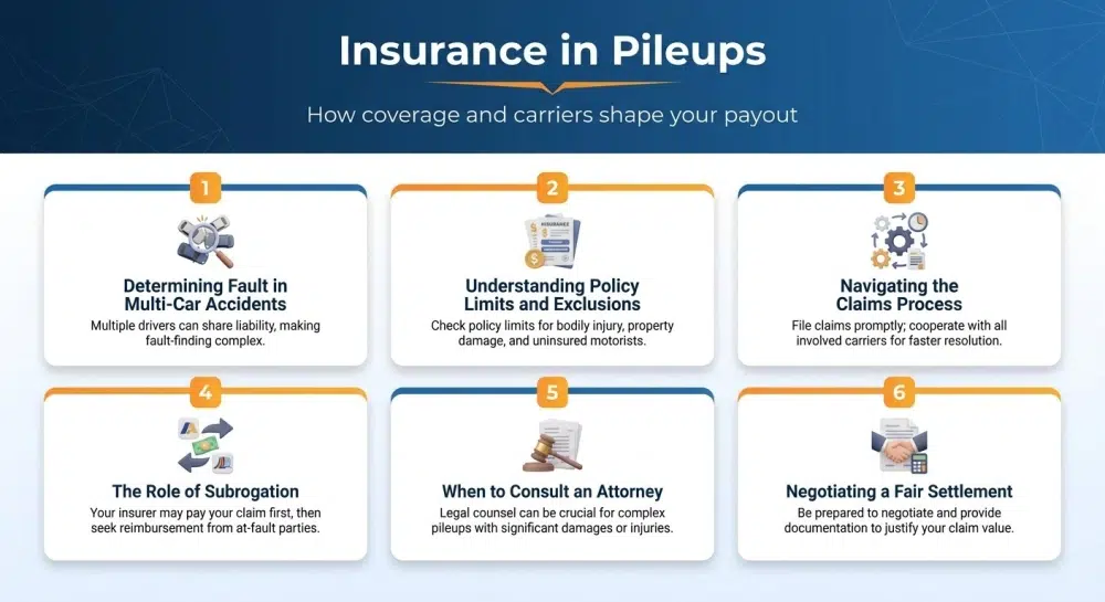 Insurance in Pileups — How coverage and carriers shape your payout