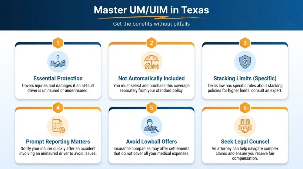 Master UM/UIM in Texas — Get the benefits without pitfalls
