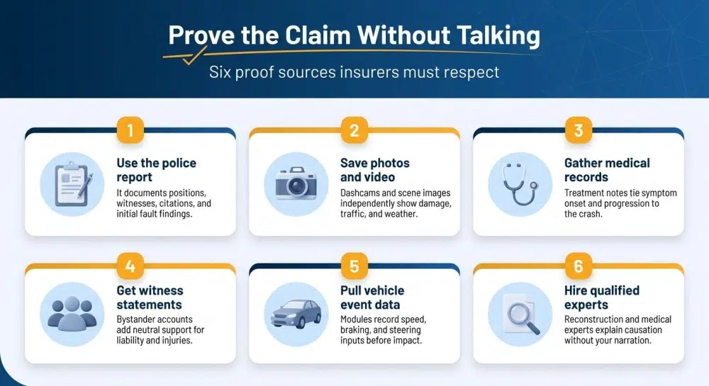 Prove the Claim Without Talking — Evidence sources