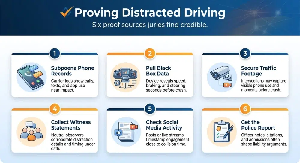 Proving Distracted Driving - Six proof sources juries find credible