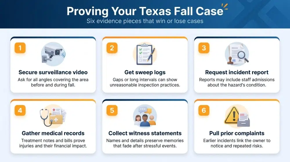 Proving Your Texas Fall Case - Six evidence pieces that win or lose cases