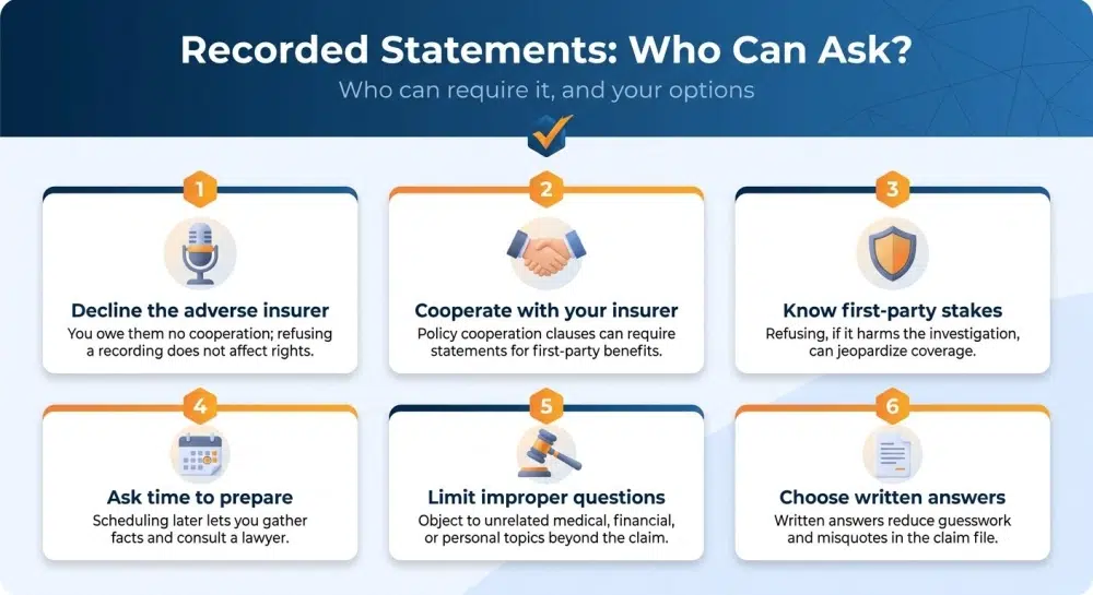 Recorded Statements: Who Can Ask? — Two-insurer obligations