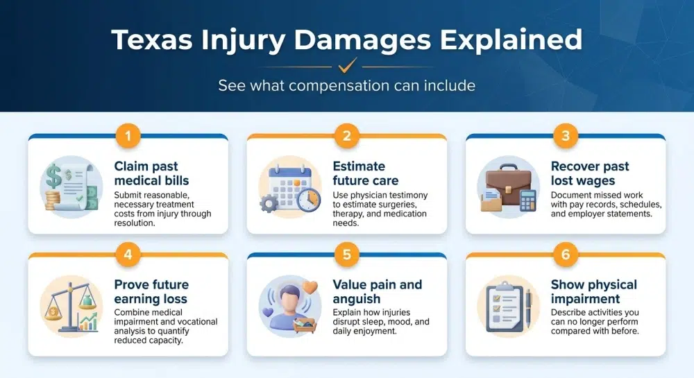 Texas Injury Damages Explained infographic