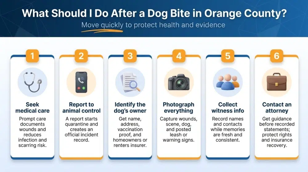 After a Dog Bite: 6 Must-Do Steps infographic