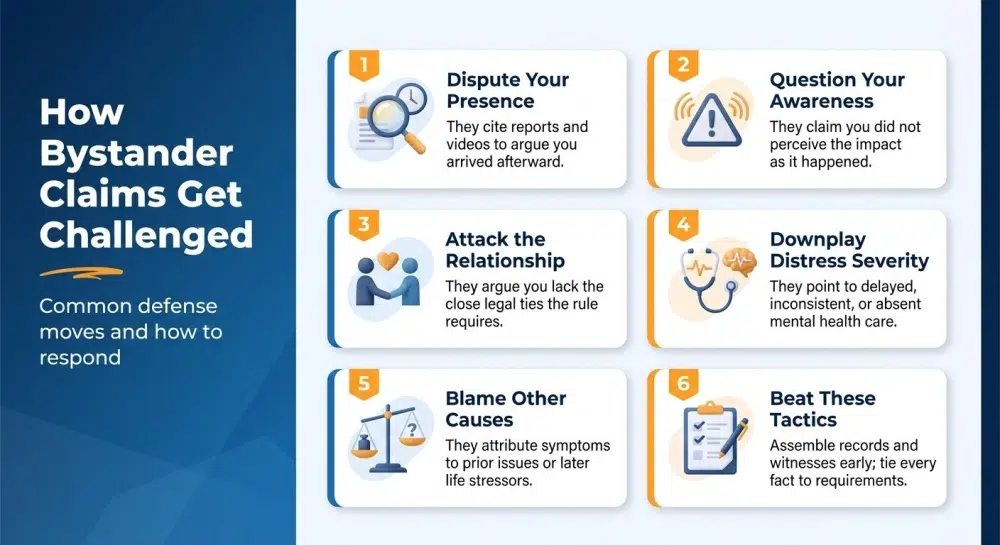 How Bystander Claims Get Challenged — Common defense moves and how to respond