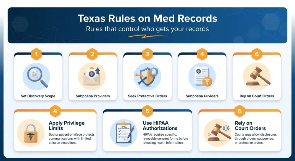 Infographic: Texas Rules on Medical Records — Rules that control who gets your records