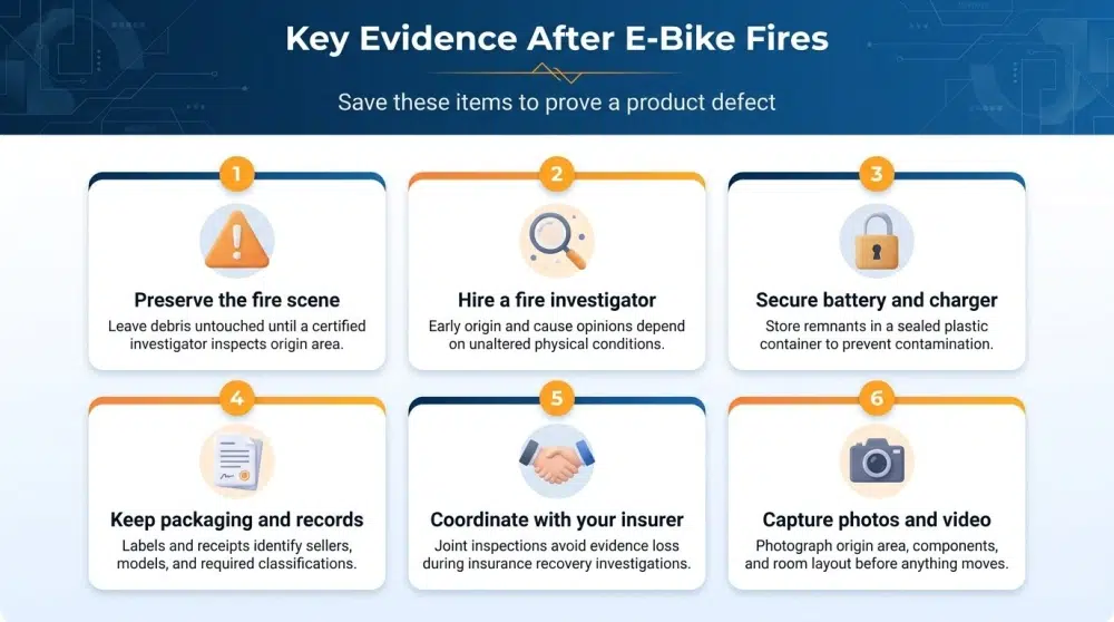 Key Evidence After E-Bike Fires