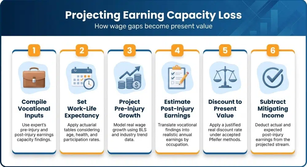 Projecting Earning Capacity Loss — How wage gaps become present value