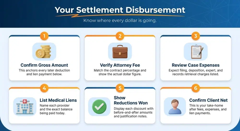 Your Settlement Disbursement — Know where every dollar is going.